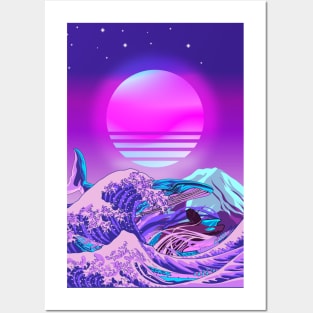 Great Wave off Kanagawa Whale Orca Posters and Art